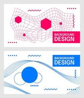 Trendy abstract wireframe backgrounds. Vector Illustration.