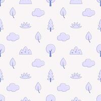 Cute repeated floral seamless pattern background. vector