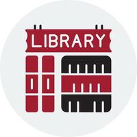 icono de vector de biblioteca