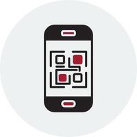 icono de vector de código qr