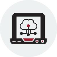 icono de vector de computación en la nube