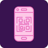 icono de vector de código qr