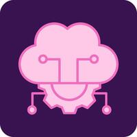 Cloud Server Settings Vector Icon