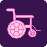 icono de vector de silla de ruedas