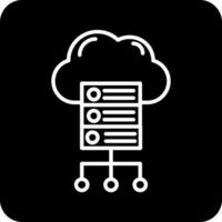 icono de vector de servidor de nube