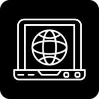 Laptop Internet Vector Icon