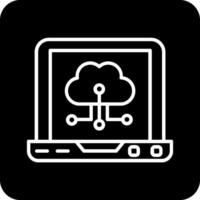 icono de vector de computación en la nube