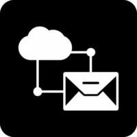 icono de vector de datos de nube