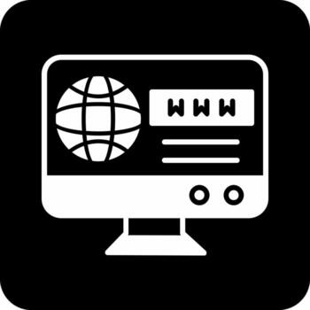 icono de vector de sitio web