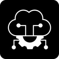 Cloud Server Settings Vector Icon