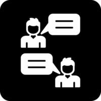 icono de vector de conversación