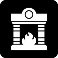 icono de vector de chimenea