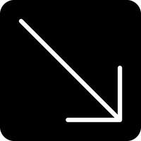 Down Right Arrow Vector Icon