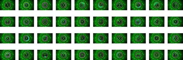 Blue eye cyber circuit future technology concept background vector
