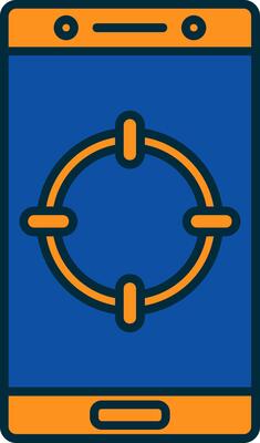 Target Line Filled Two Colors Icon