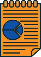 Accounting Line Filled Two Colors Icon vector