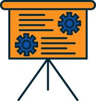 Presentation Line Filled Two Colors Icon vector