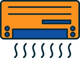 Air Conditioner Line Filled Two Colors Icon vector