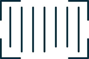 Barcode Line Filled Two Colors Icon vector