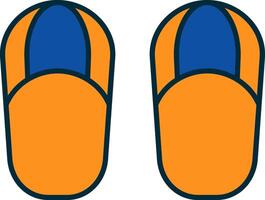 Sandals Line Filled Two Colors Icon vector