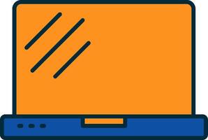 two color line filled icon vector