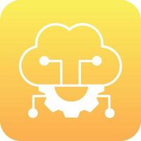 Cloud Server Settings Vector Icon