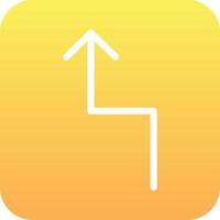 Zigzag Arrow Vector Icon