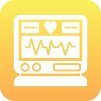 icono de vector de electrocardiograma