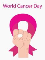 World Cancer Day concept vector illustration