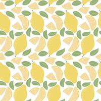 Lemon fruit continuous background, vector illustration