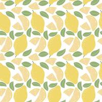 Lemon fruit continuous background, vector illustration