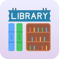 icono de vector de biblioteca