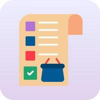 Shopping List Vector Icon