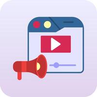 icono de vector de marketing de video