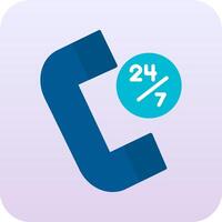 24 Hours Support Vector Icon