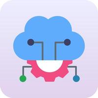 Cloud Server Settings Vector Icon