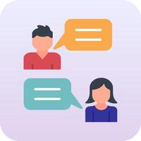 icono de vector de conversación