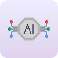 icono de vector de inteligencia artificial