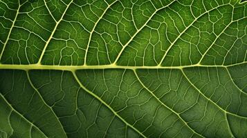 AI generated Generative AI, macro texture of green leaf veins, green foliage texture, ecology background photo