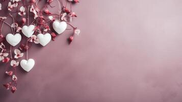 AI generated Generative AI, Valentine's Day background, muted colors, holiday photorealistic aesthetic background photo