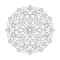 Digital Instant Mandala Coloring Book Design Vector File