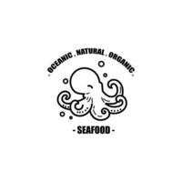 illustration vector graphic octopus monoline logo illustration