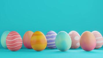 Happy Easter egg background animation, 4k 3d rendering video