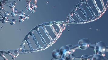 dna struttura per biotecnologia, 4k 3d animazione video