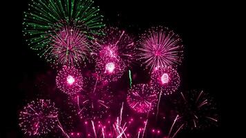 fogos de artifício mostrar. Novo anos véspera celebração v39 video