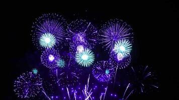 Feuerwerk zeigen. Neu Jahre Vorabend Feier v24 video