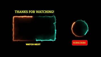 neon telaio effetto fine schermo raggiante looping nero sfondo video
