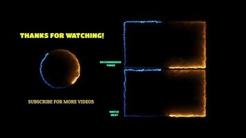 neon kader effect einde scherm gloeiend looping zwart achtergrond video