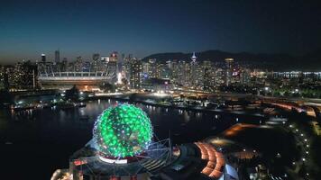 Vancouver, Canadá - setembro 20, 2023. aéreo hiperlapse em centro da cidade video