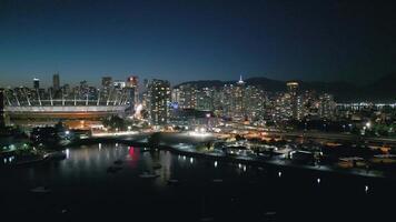 Vancouver, Canada - septembre 20, 2023. aérien hyperlapse sur centre ville video